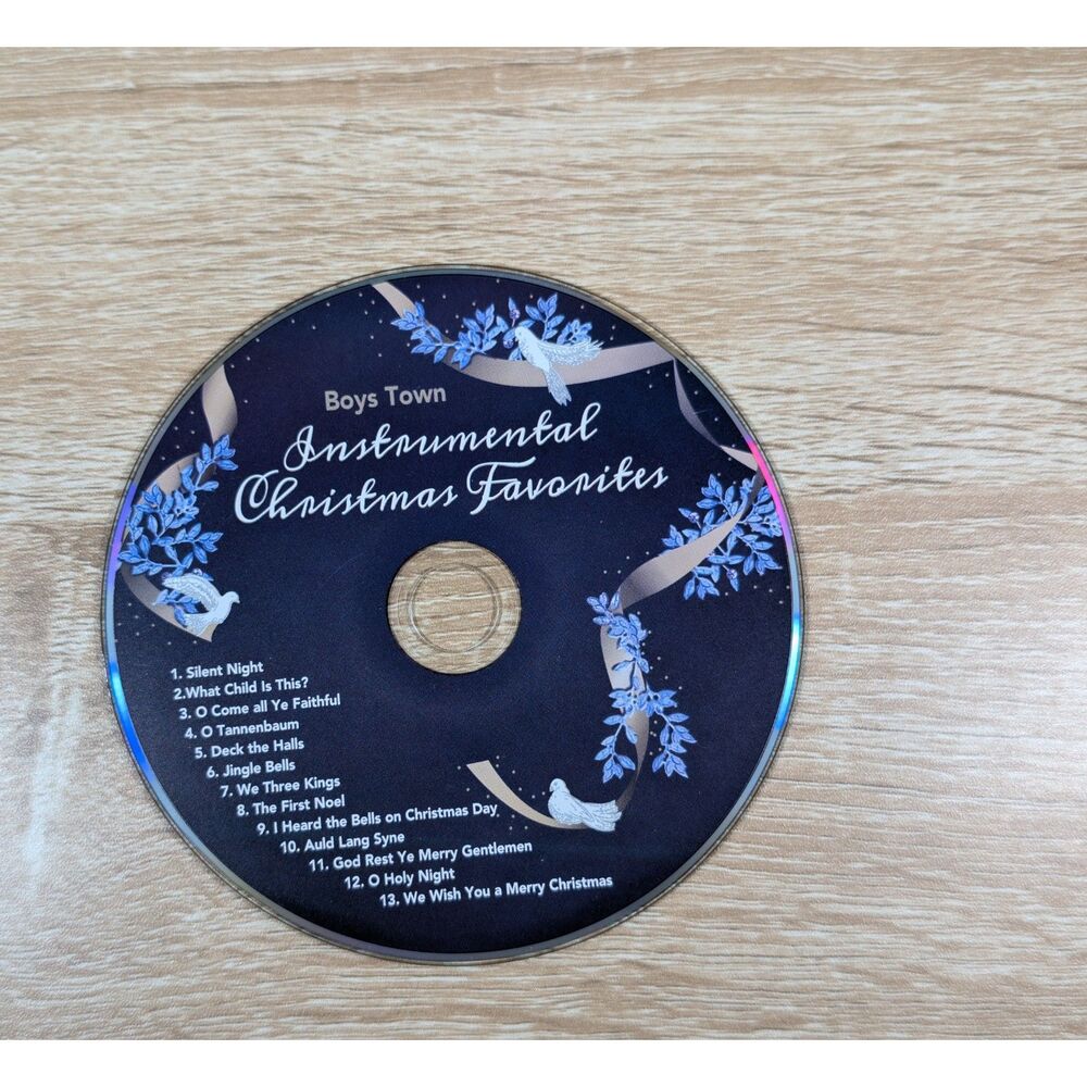 Boys Town Instrumental Christmas Favorites CD Holiday Carols Music Disc